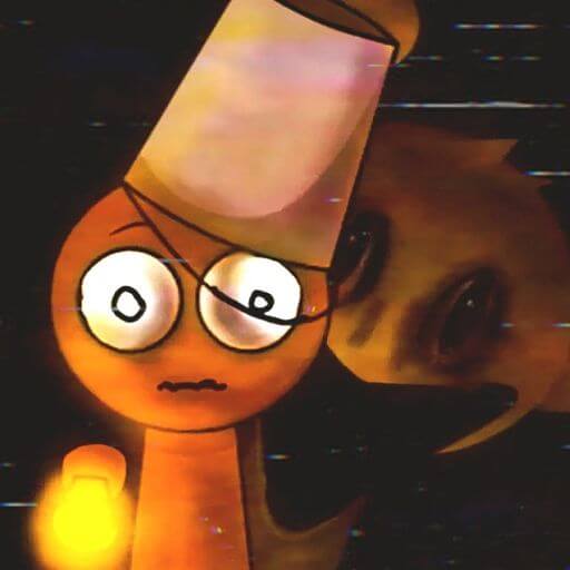 Sprunki Analog Horror Tapes character's creepy image after transformation