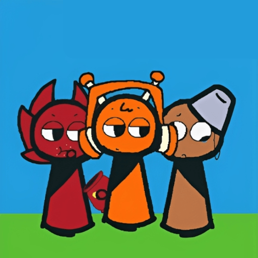 Sprunki but Oren Endings game