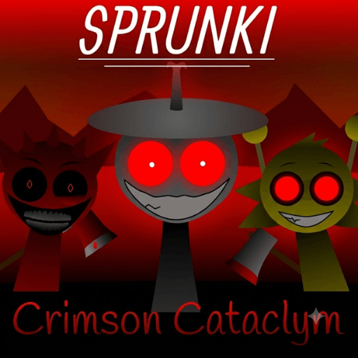 The characters in Sprunki Crimson Cataclysm have distinctive red eyes.
