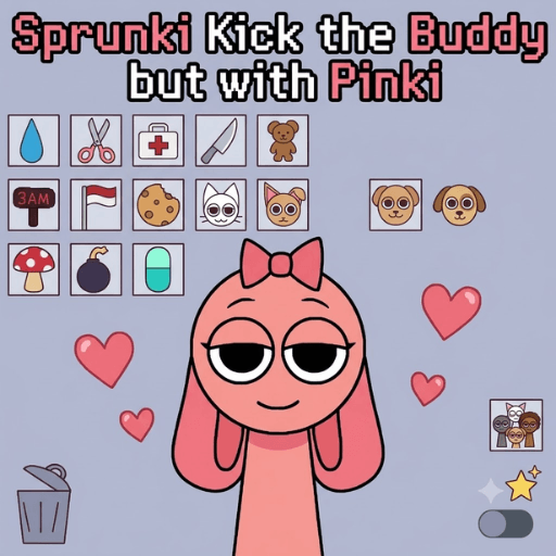 Sprunki Kick the Buddy but with Pinki