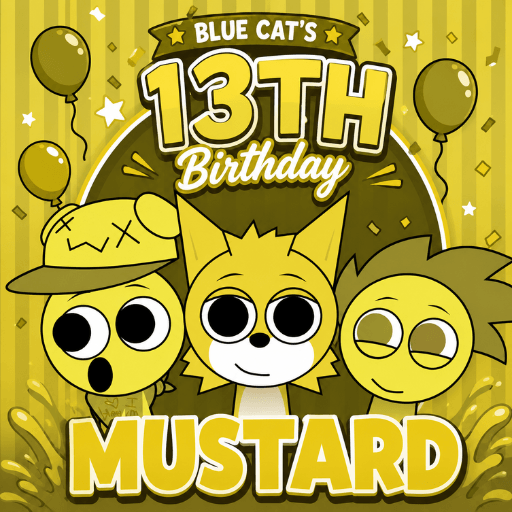 Wenda, Oren, and Gray in new looks in Sprunki Mustard But With Bonuses.