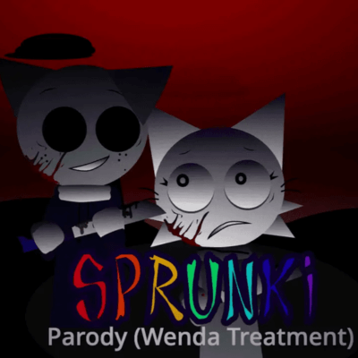 Wenda and other characters in Sprunki Wenda Treatment: Dandy&rsquo;s World Style